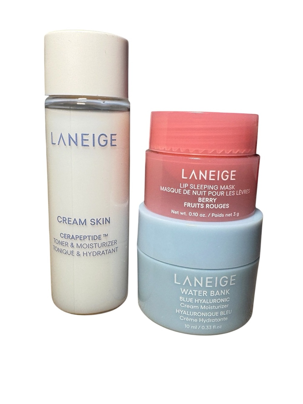 Laneige Mini Trio - Toner, Moisturizer, Lip Mask